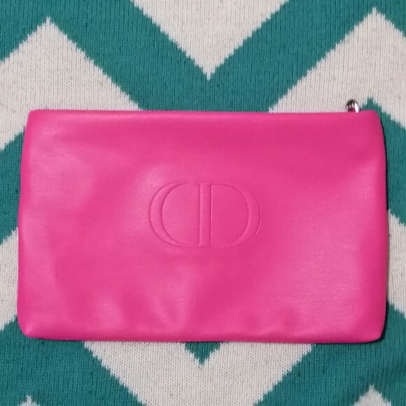 Two-Tone Vegan Leather Dior Pochette/Clutch - Picture 2 of 12